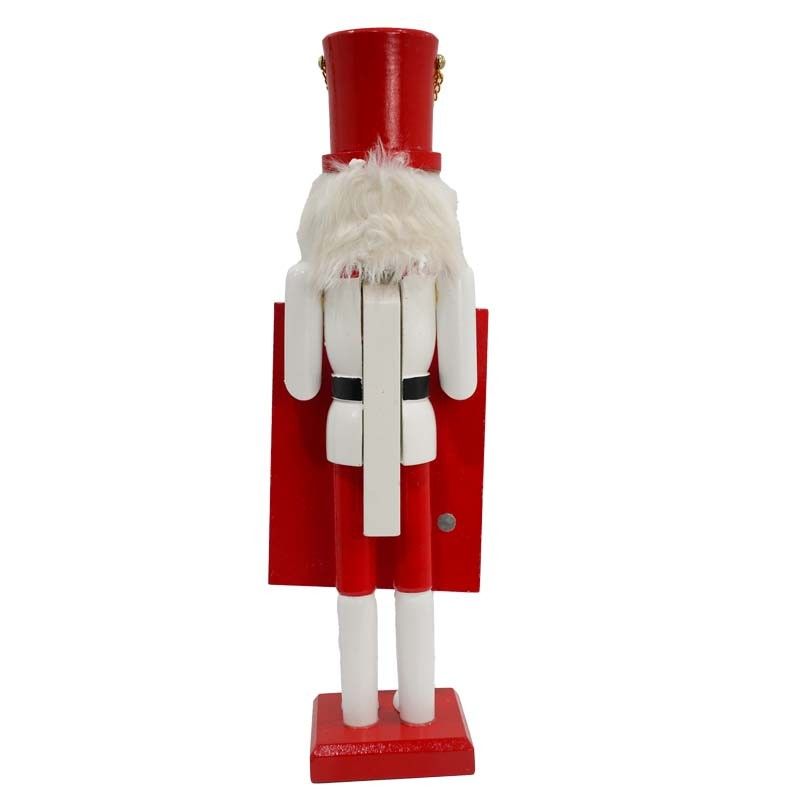 Schiaccianoci Portafoto Natalizio in Legno con Cornice H.38 cm