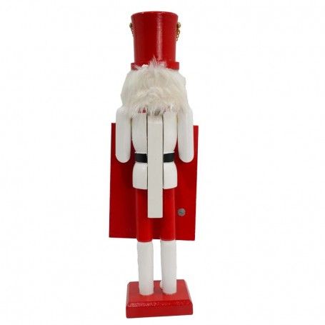 Schiaccianoci Portafoto Natalizio in Legno con Cornice H.38 cm Schiaccianoci Portafoto Natalizio in Legno con Cornice H.38 cm