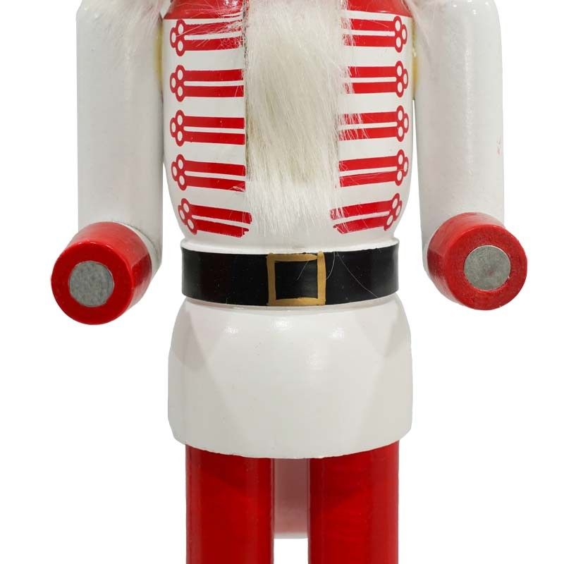 Schiaccianoci Portafoto Natalizio in Legno con Cornice H.38 cm