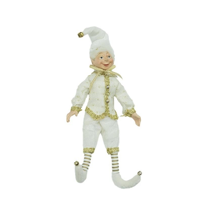 Elfo Natalizio con Abito Avorio e Oro