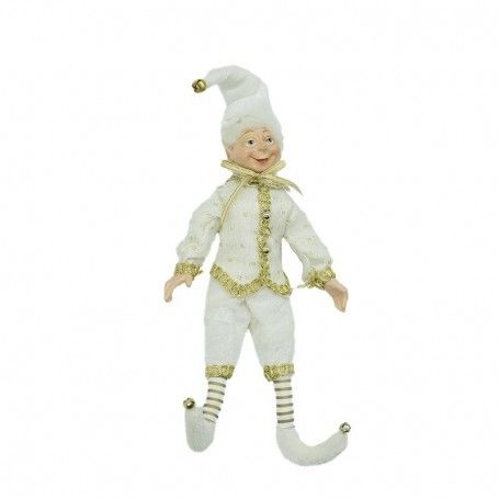 Elfo Natalizio con Abito Avorio e Oro