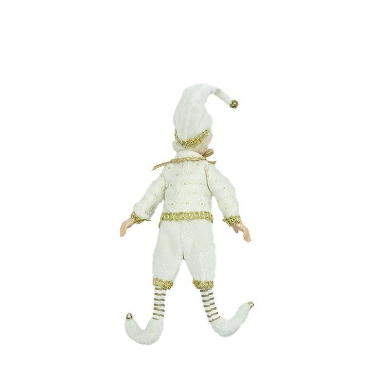 Elfo Natalizio con Abito Avorio e Oro