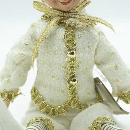 Elfo Natalizio con Abito Avorio e Oro