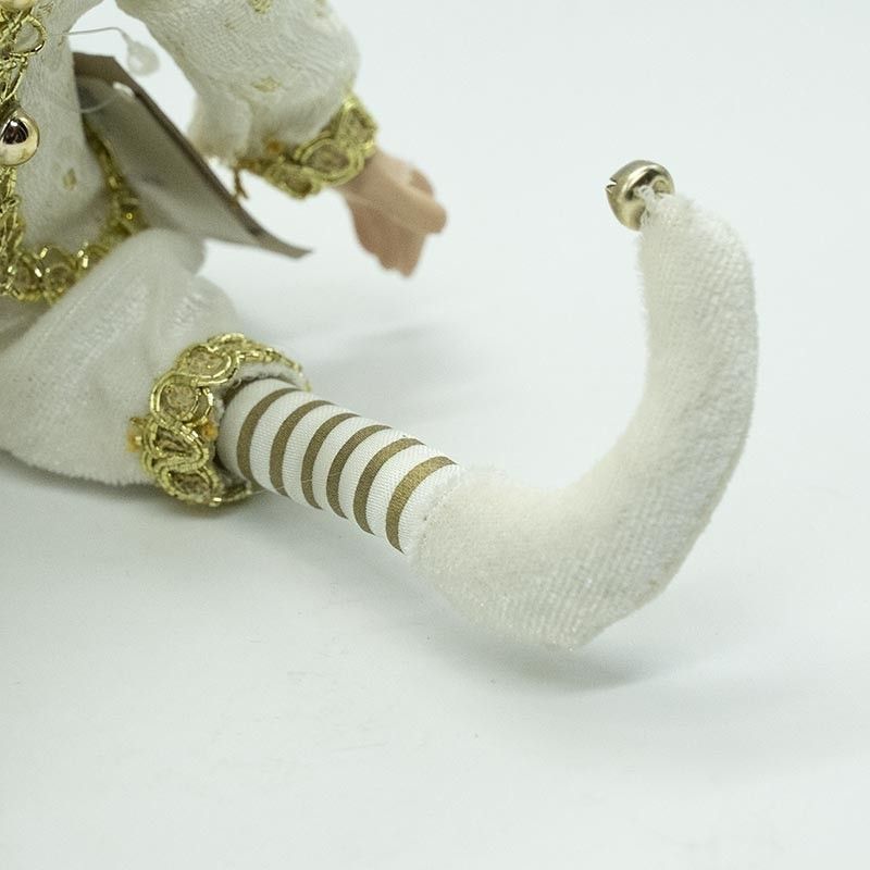 Elfo Natalizio con Abito Avorio e Oro