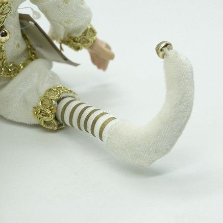 Elfo Natalizio con Abito Avorio e Oro