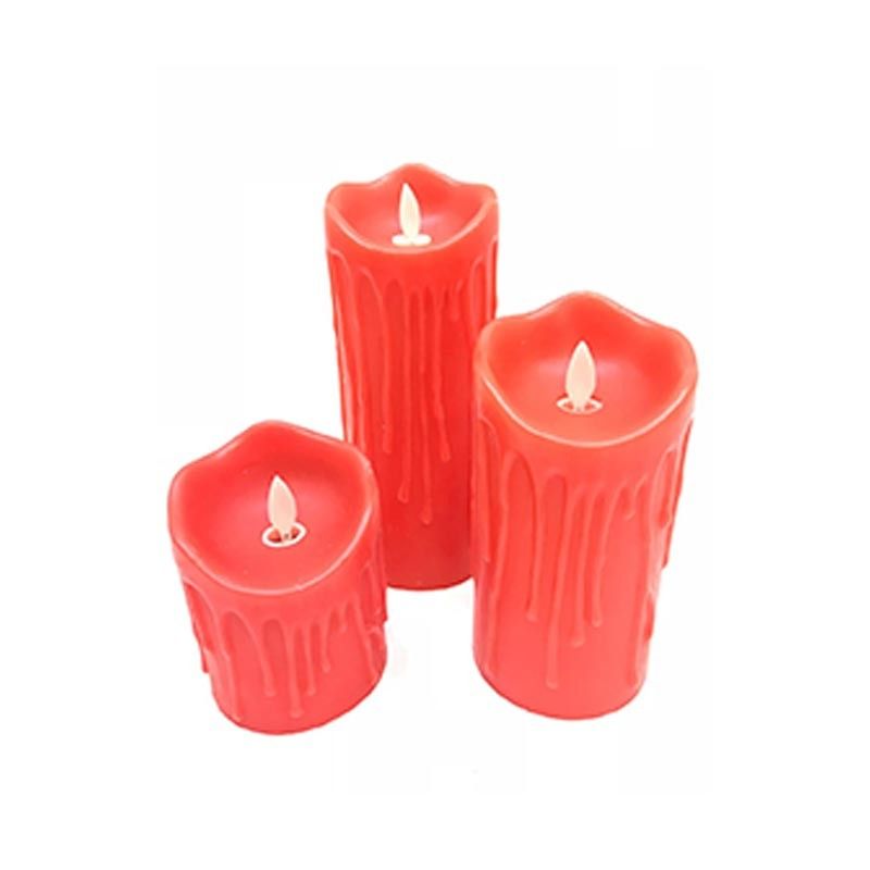 Candela con Led Rossa