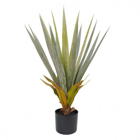 Pianta Agave Sisalana Artificiale con Vaso Nero H.76,5 cm