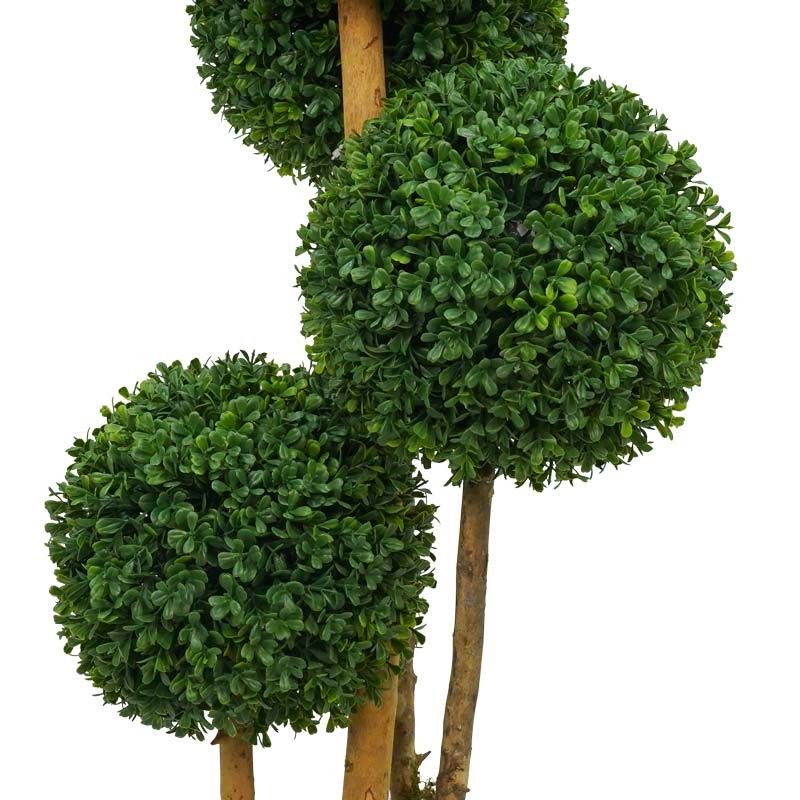 Pianta Bosso Artificiale con Tronchi in Legno