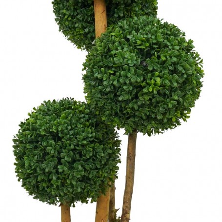 Pianta Bosso Artificiale con Tronchi in Legno