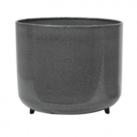 Vasi in Metallo Grigio Effetto Pietra Lucidi Vasi in Metallo Grigio Effetto Pietra Lucidi