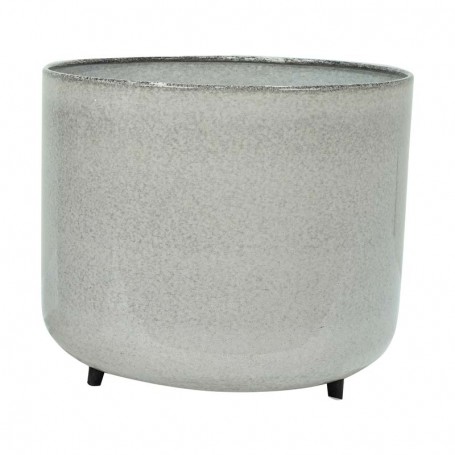 Vasi in Metallo Bianco Effetto Pietra Lucidi Vasi in Metallo Bianco Effetto Pietra Lucidi