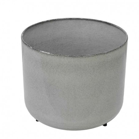 Vasi in Metallo Bianco Effetto Pietra Lucidi Vasi in Metallo Bianco Effetto Pietra Lucidi