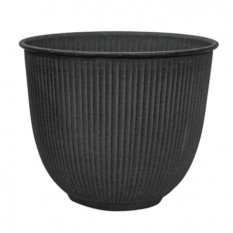 Vasi in Metallo Grigio Scuro Effetto Pietra Vasi in Metallo Grigio Scuro Effetto Pietra