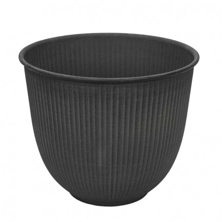 Vasi in Metallo Grigio Scuro Effetto Pietra Vasi in Metallo Grigio Scuro Effetto Pietra