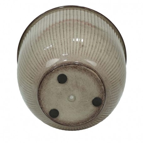 Vasi in Metallo Beige Effetto Pietra