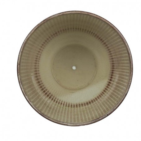 Vasi in Metallo Beige Effetto Pietra