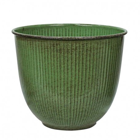 Vasi in Metallo Verde Effetto Pietra Vasi in Metallo Verde Effetto Pietra