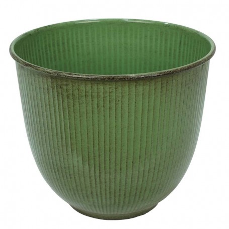 Vasi in Metallo Verde Effetto Pietra Vasi in Metallo Verde Effetto Pietra