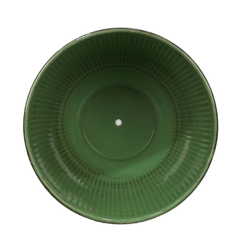 Vasi in Metallo Verde Effetto Pietra