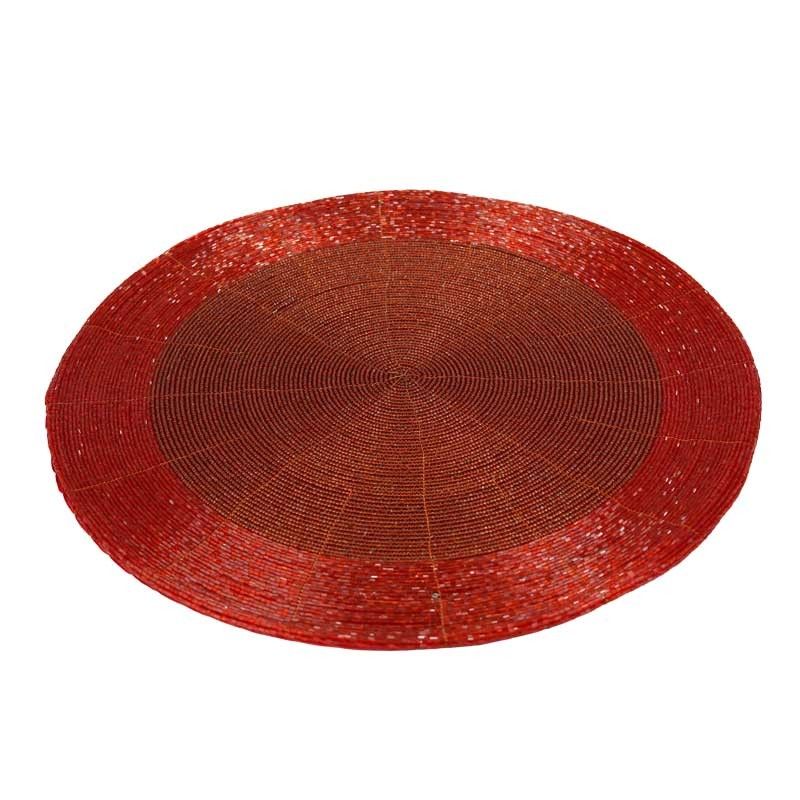 Sottopiatto Natalizio con Perline D.35 cm