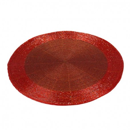 Sottopiatto Natalizio con Perline D.35 cm