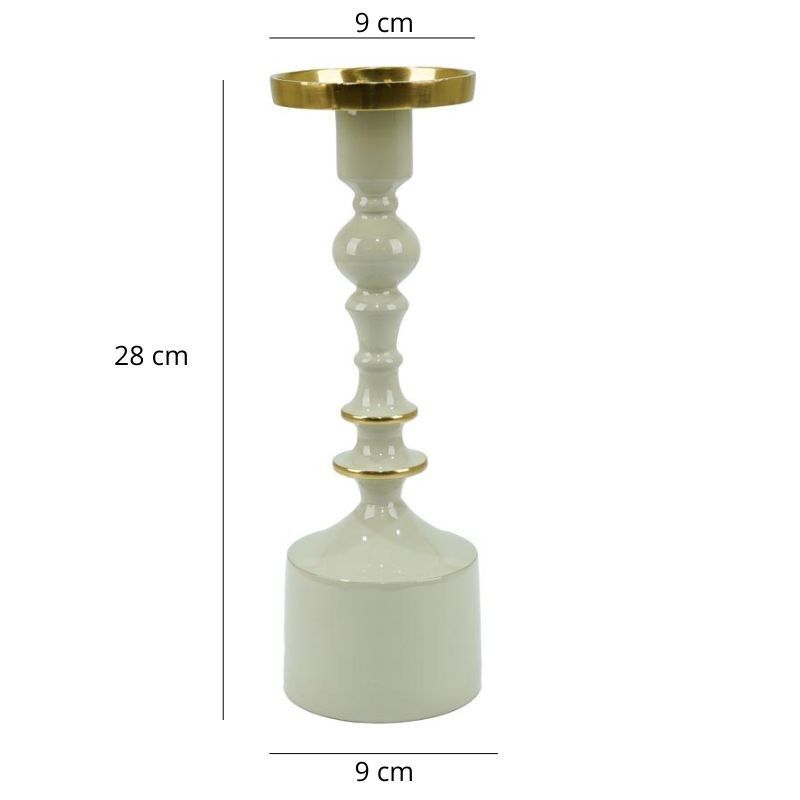 Candelabro in Alluminio Smaltato H.28 cm
