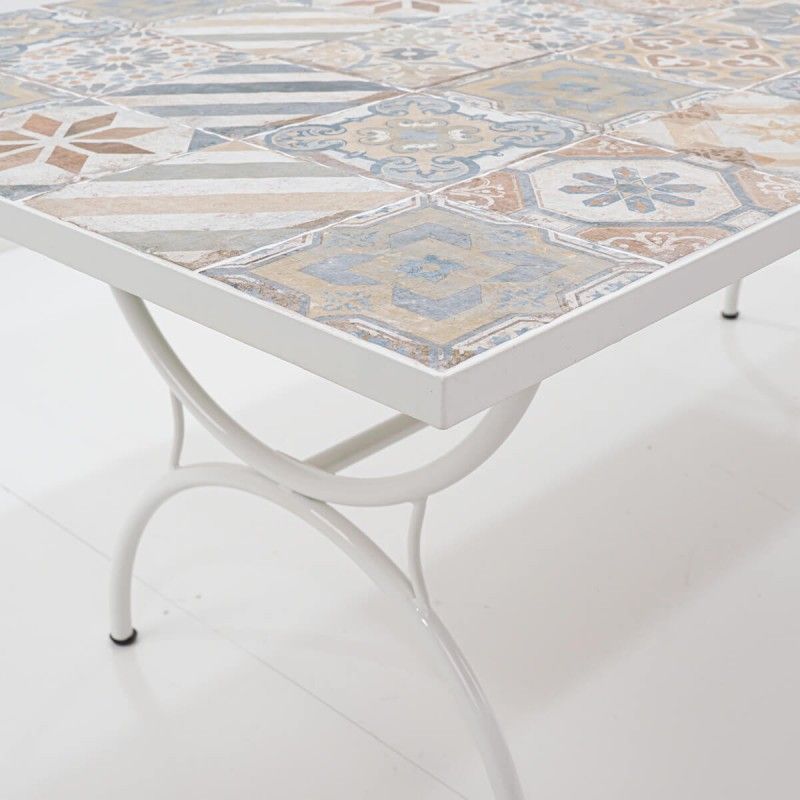 Set Tavolo e Sedie da Giardino Bianco, 6 persone - Amalfi