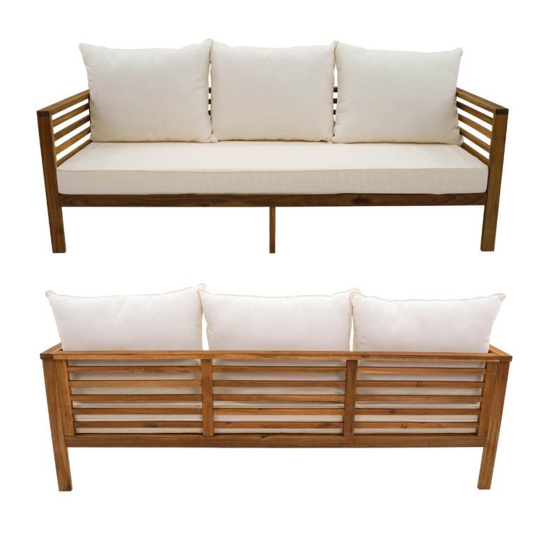 Set Divano da Giardino in Legno di Acacia, 5/6 Persone - Vietri