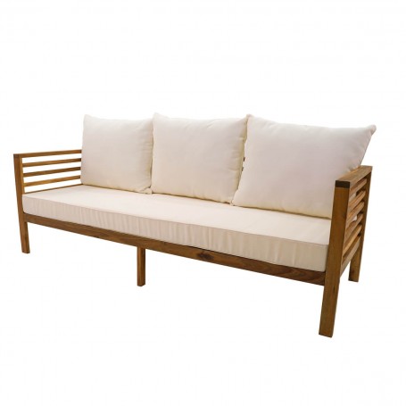 Set Divano da Giardino in Legno di Acacia, 5/6 Persone - Vietri Set Divano da Giardino in Legno di Acacia, 5/6 Persone - Vietri