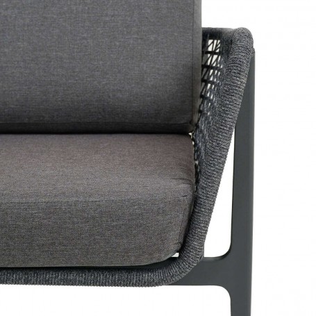 Set Divano Angolare da Giardino in Alluminio e Corda, 5/6 Persone - Bristol Set Divano Angolare da Giardino in Alluminio e Corda, 5/6 Persone - Bristol