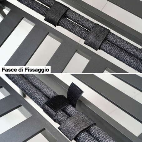 Set Divano Angolare da Giardino in Alluminio e Corda, 5/6 Persone - Bristol Set Divano Angolare da Giardino in Alluminio e Corda, 5/6 Persone - Bristol