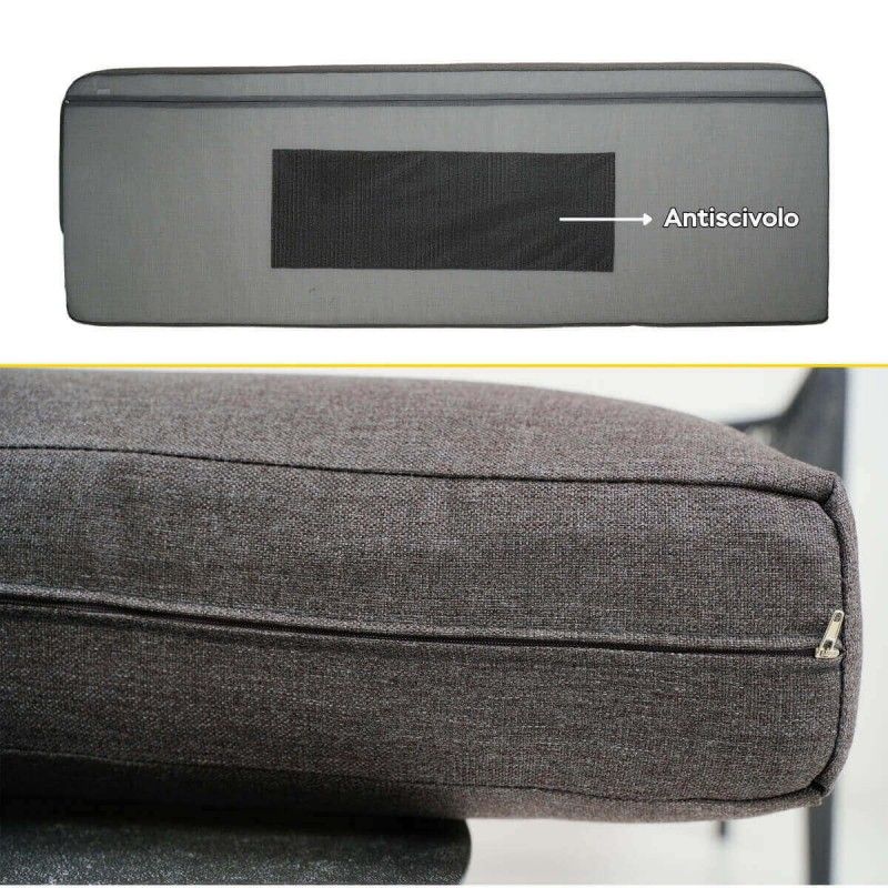 Set Divano Angolare da Giardino in Alluminio e Corda, 5/6 Persone - Bristol