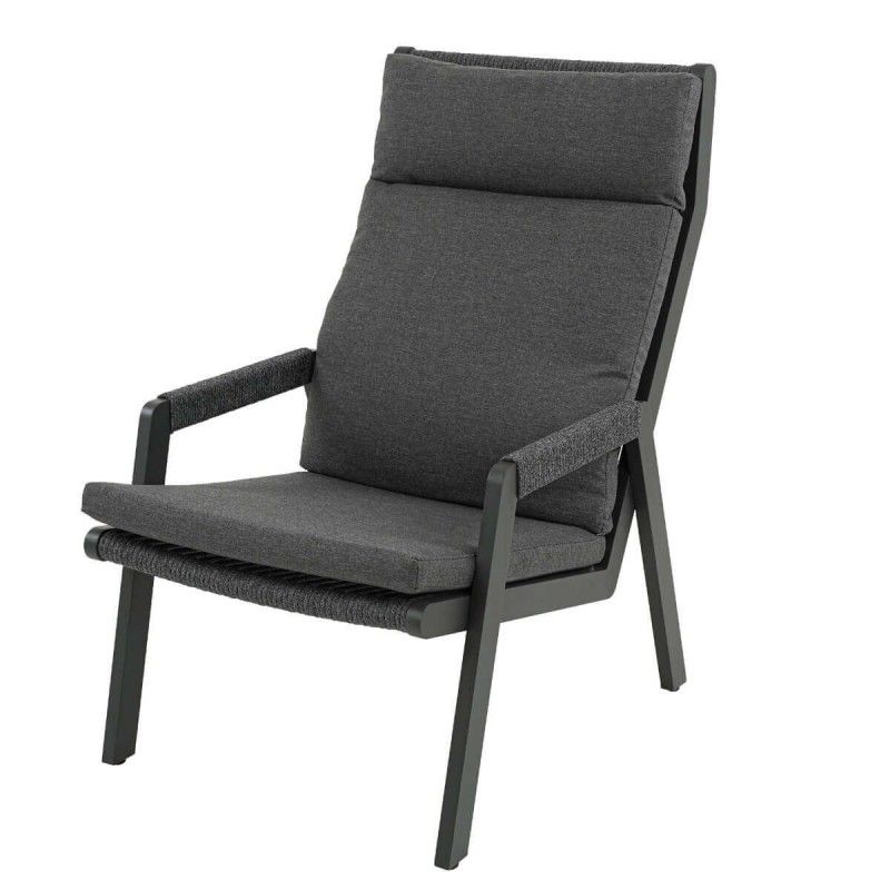 Salottino da Giardino in Alluminio Antracite - Leeds