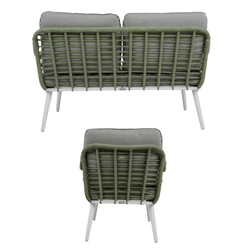 Set Divano da Giardino in Alluminio e Corda, 4/5 Persone - Norwich