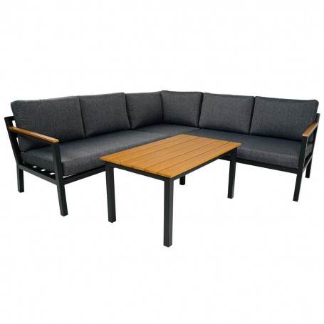Set Divano Angolare da Giardino in Alluminio, 5/6 Persone - York Set Divano Angolare da Giardino in Alluminio, 5/6 Persone - York