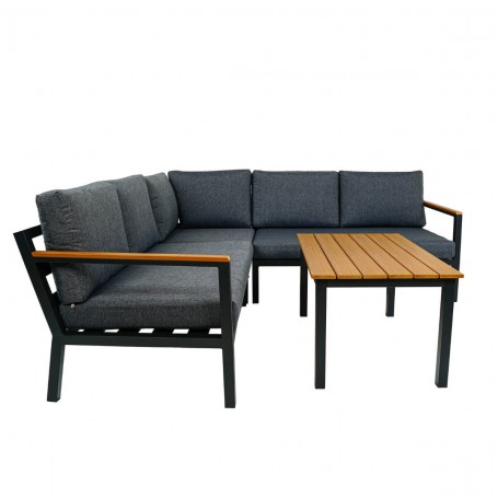 Set Divano Angolare da Giardino in Alluminio, 5/6 Persone - York Set Divano Angolare da Giardino in Alluminio, 5/6 Persone - York