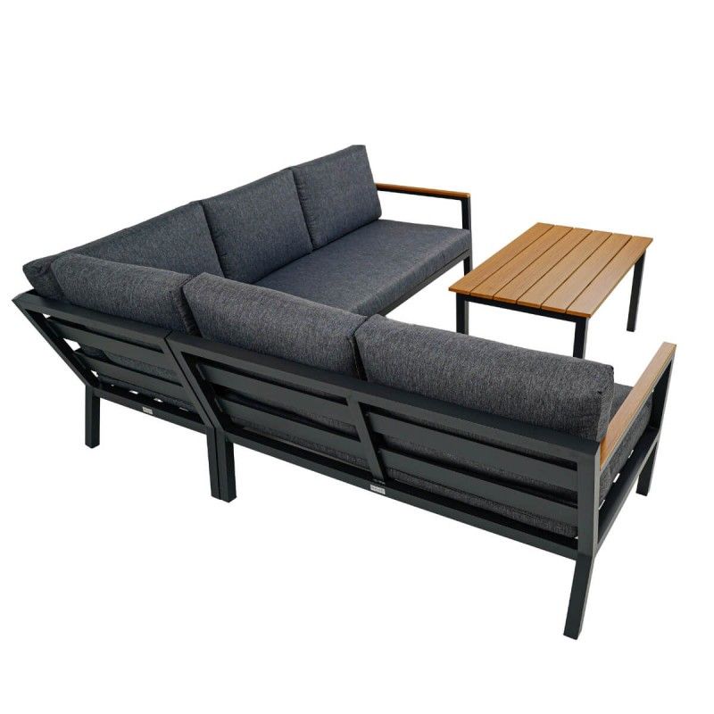 Set Divano Angolare da Giardino in Alluminio, 5/6 Persone - York