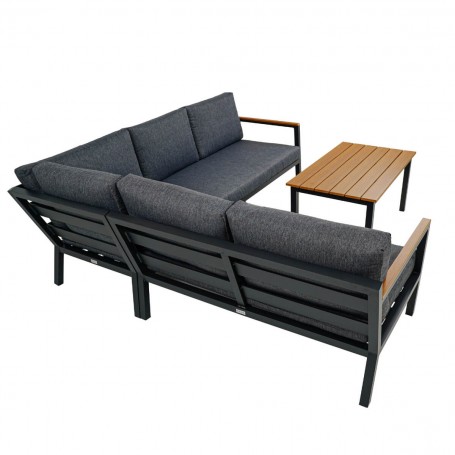 Set Divano Angolare da Giardino in Alluminio, 5/6 Persone - York Set Divano Angolare da Giardino in Alluminio, 5/6 Persone - York