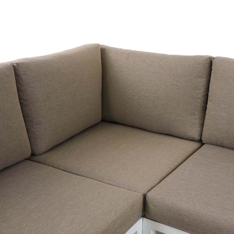 Set Divano Angolare da Giardino in Alluminio, 5/6 Persone - York