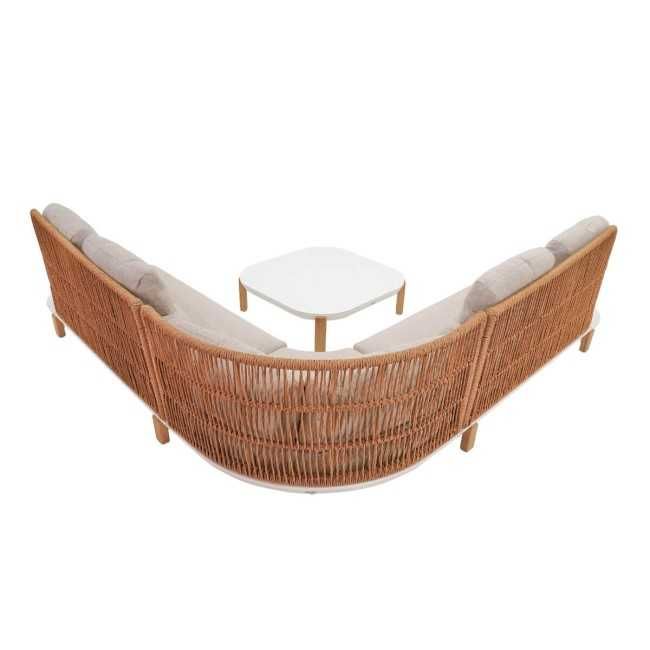 Set Divano Angolare da Giardino in Alluminio e Rattan, 5/6 Persone - Birmingham