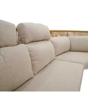 Set Divano Angolare da Giardino in Alluminio e Rattan, 5/6 Persone - Birmingham Set Divano Angolare da Giardino in Alluminio e Rattan, 5/6 Persone - Birmingham