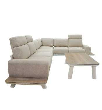 Set Divano Angolare Estendibile da Giardino in Alluminio, 6/7 Persone - Cambridge Set Divano Angolare Estendibile da Giardino in Alluminio, 6/7 Persone - Cambridge