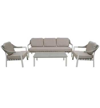 Set Divano per Esterno in Alluminio, 5/6 Persone - Cardiff Set Divano per Esterno in Alluminio, 5/6 Persone - Cardiff