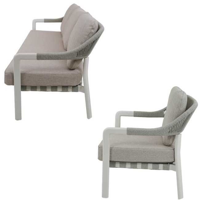 Set Divano per Esterno in Alluminio, 5/6 Persone - Cardiff