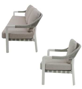 Set Divano per Esterno in Alluminio, 5/6 Persone - Cardiff Set Divano per Esterno in Alluminio, 5/6 Persone - Cardiff