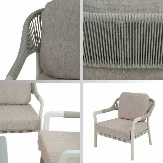 Set Divano per Esterno in Alluminio, 5/6 Persone - Cardiff