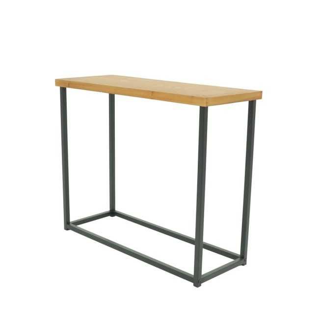 Set 2 Tavoli Console 80 - 90 cm con Piano in Legno - Stilè