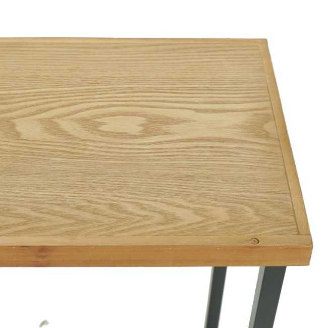 Set 2 Tavoli Console 80 - 90 cm con Piano in Legno - Stilè