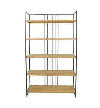 Scaffale/Libreria in Legno e Metallo, Stile Industrial - Rack Scaffale/Libreria in Legno e Metallo, Stile Industrial - Rack