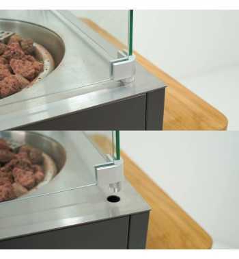 Stufa Caminetto a Gas da Esterno in Alluminio e Teak - Tallinn Stufa Caminetto a Gas da Esterno in Alluminio e Teak - Tallinn